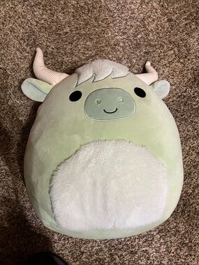 Plush Green Yeti Squishmallow-Style Pillow
